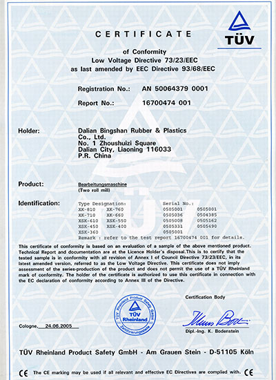 CE Certification (Open gas)